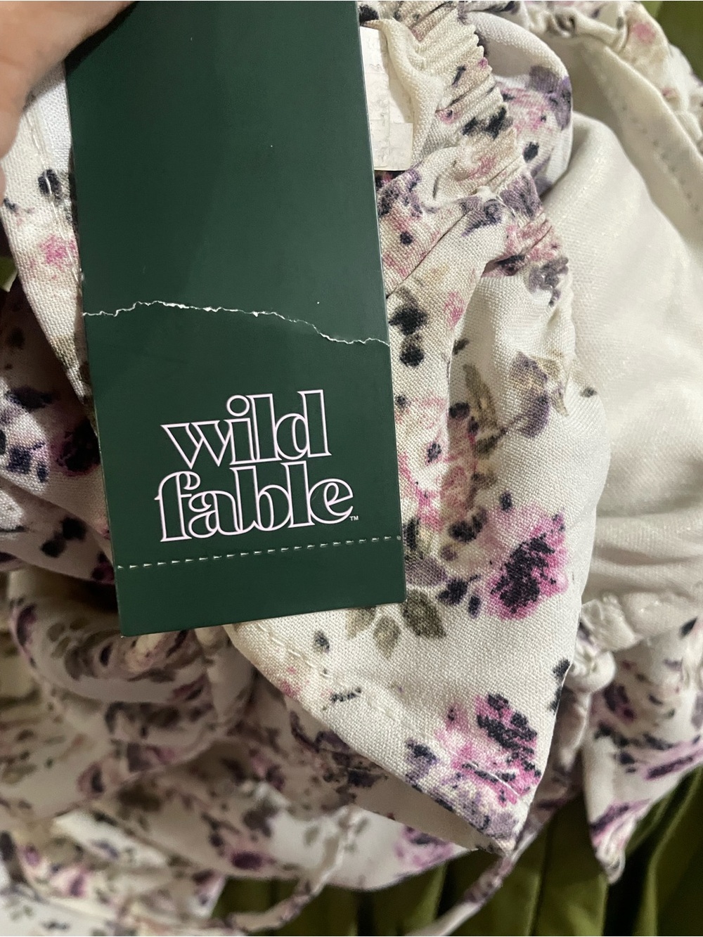 wild fable Cream Floral Maxi Dress with Purple Accents - Picture 2 of 10